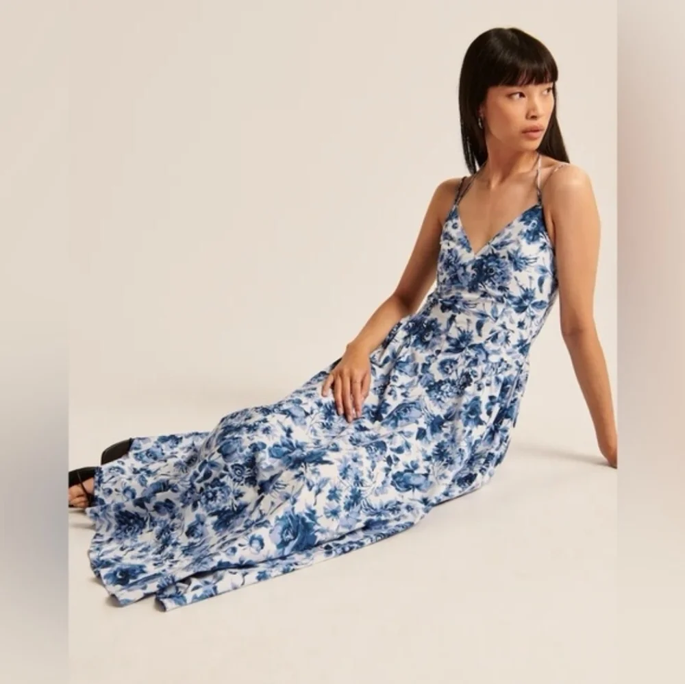 Abercrombie Blue Floral Maxi Dress